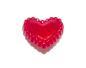 Preview: Kids button as a heart made of plastic in red 14 mm 0,55 inch